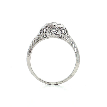 .13 Antique Deco Diamond Solitaire Engagement Ring 18k