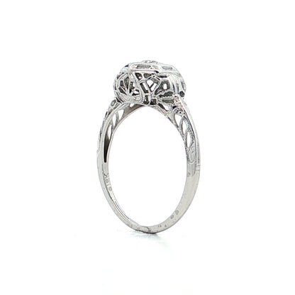 .13 Antique Deco Diamond Solitaire Engagement Ring 18k