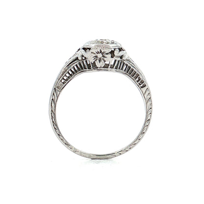 Antique Deco Toi Et Moi Diamond Engagement Ring 18k