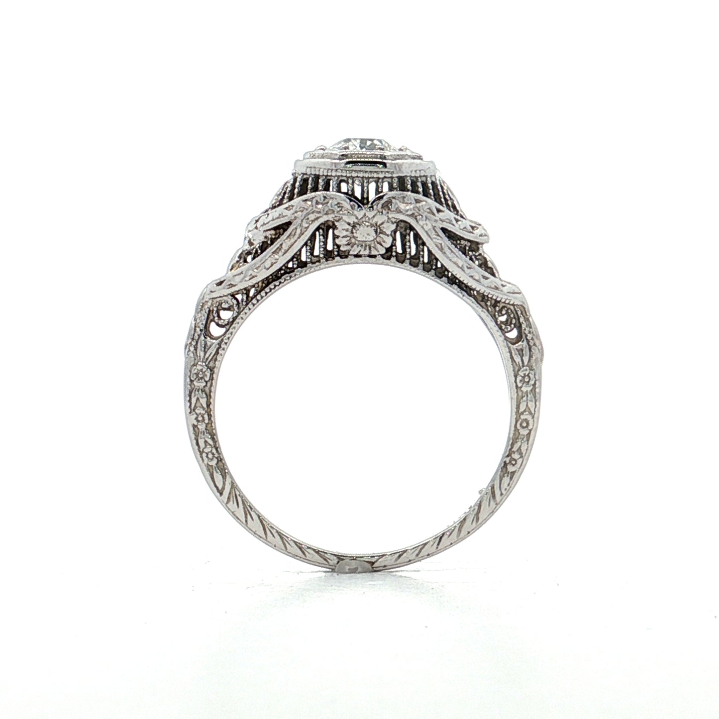 .37 Antique Deco Diamond Engagement Ring 18k