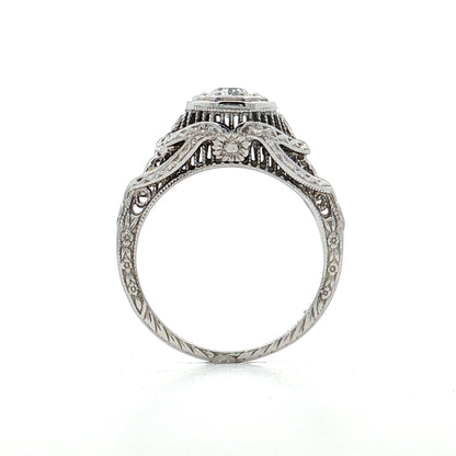 .37 Antique Deco Diamond Engagement Ring 18k