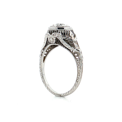 .37 Antique Deco Diamond Engagement Ring 18k