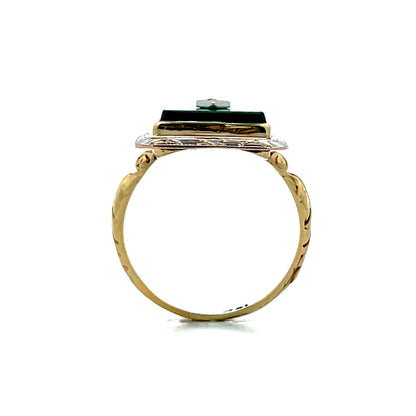 .02 Art Deco Antique Cocktail Ring in 10k