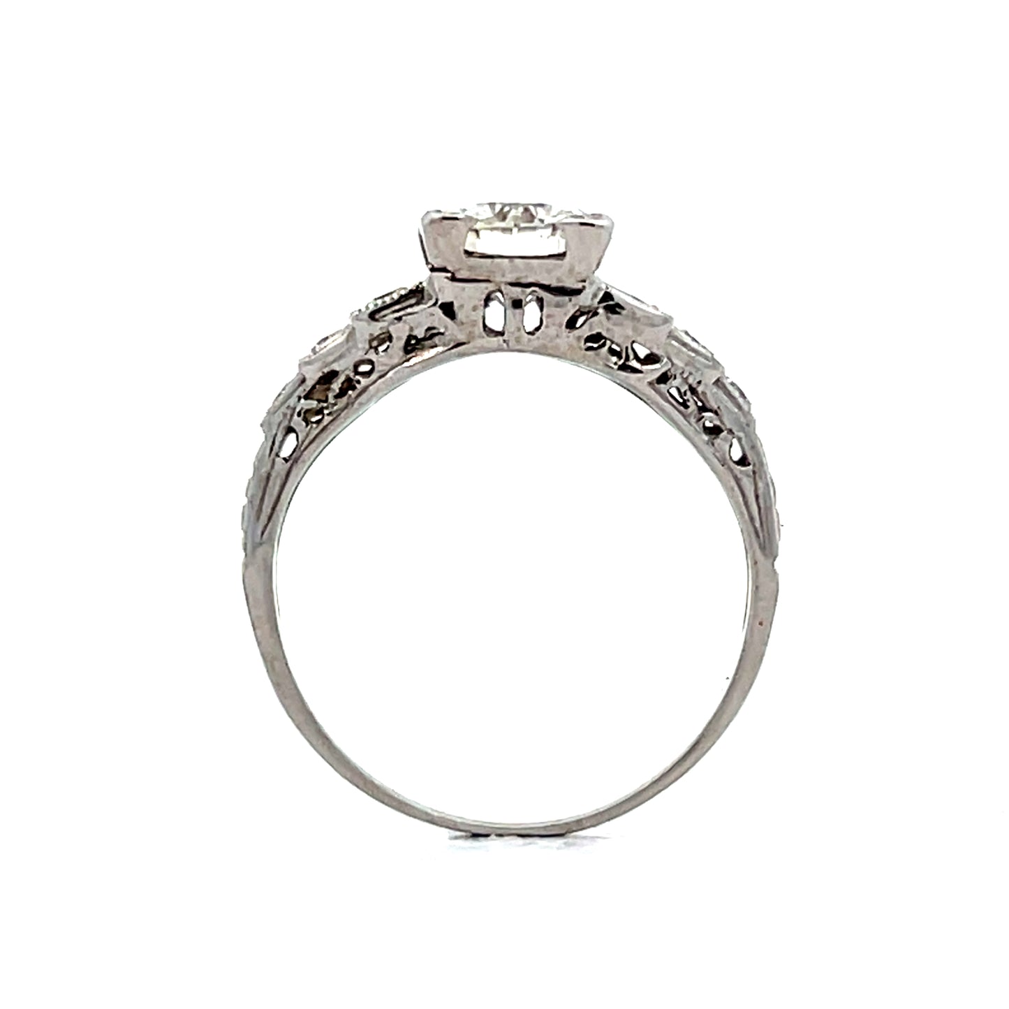 .97 Vintage Art Deco Diamond Engagement Ring in 14k