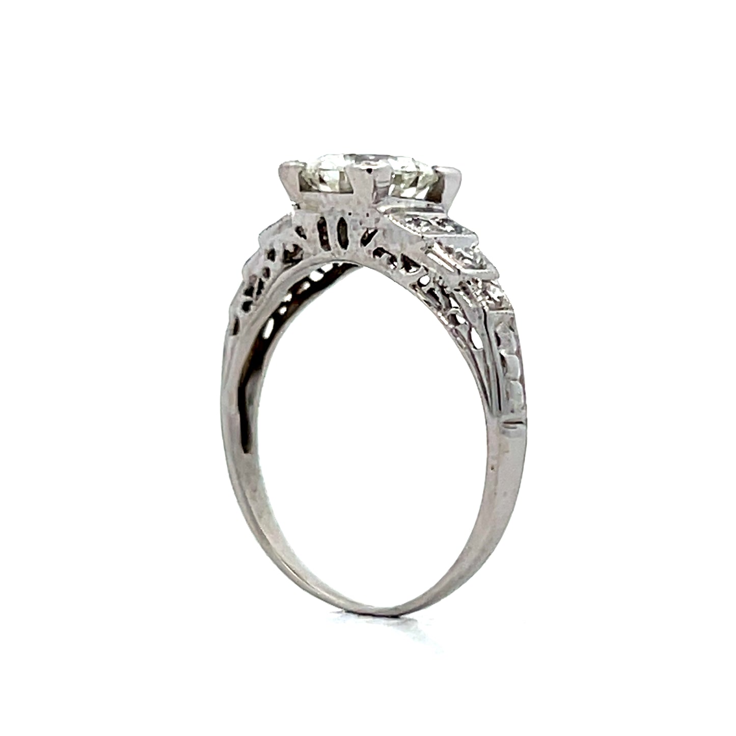 .97 Vintage Art Deco Diamond Engagement Ring in 14k