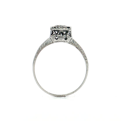 .64 Vintage Deco Diamond Engagement Ring 18k