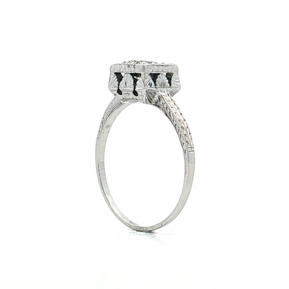 .64 Vintage Deco Diamond Engagement Ring 18k