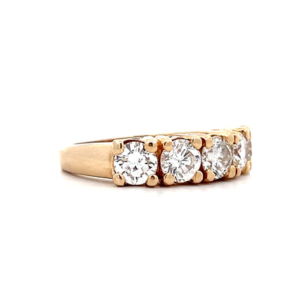 2 Carat Diamond Five Stone Wedding Band in 14k