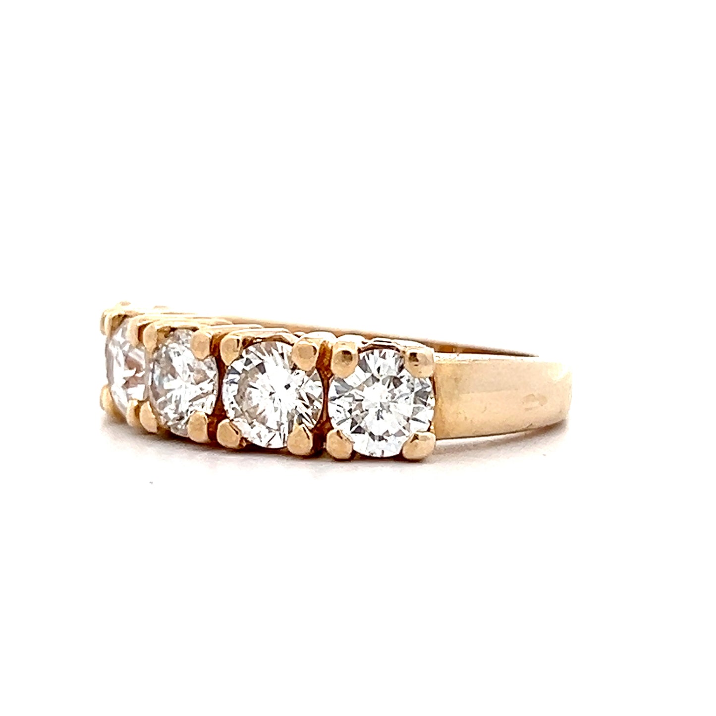 2 Carat Diamond Five Stone Wedding Band in 14k