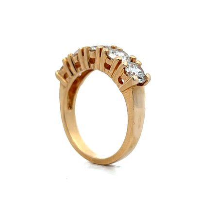 2 Carat Diamond Five Stone Wedding Band in 14k