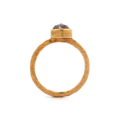 .62 Salt & Pepper Rose Diamond Engagement Ring 18k