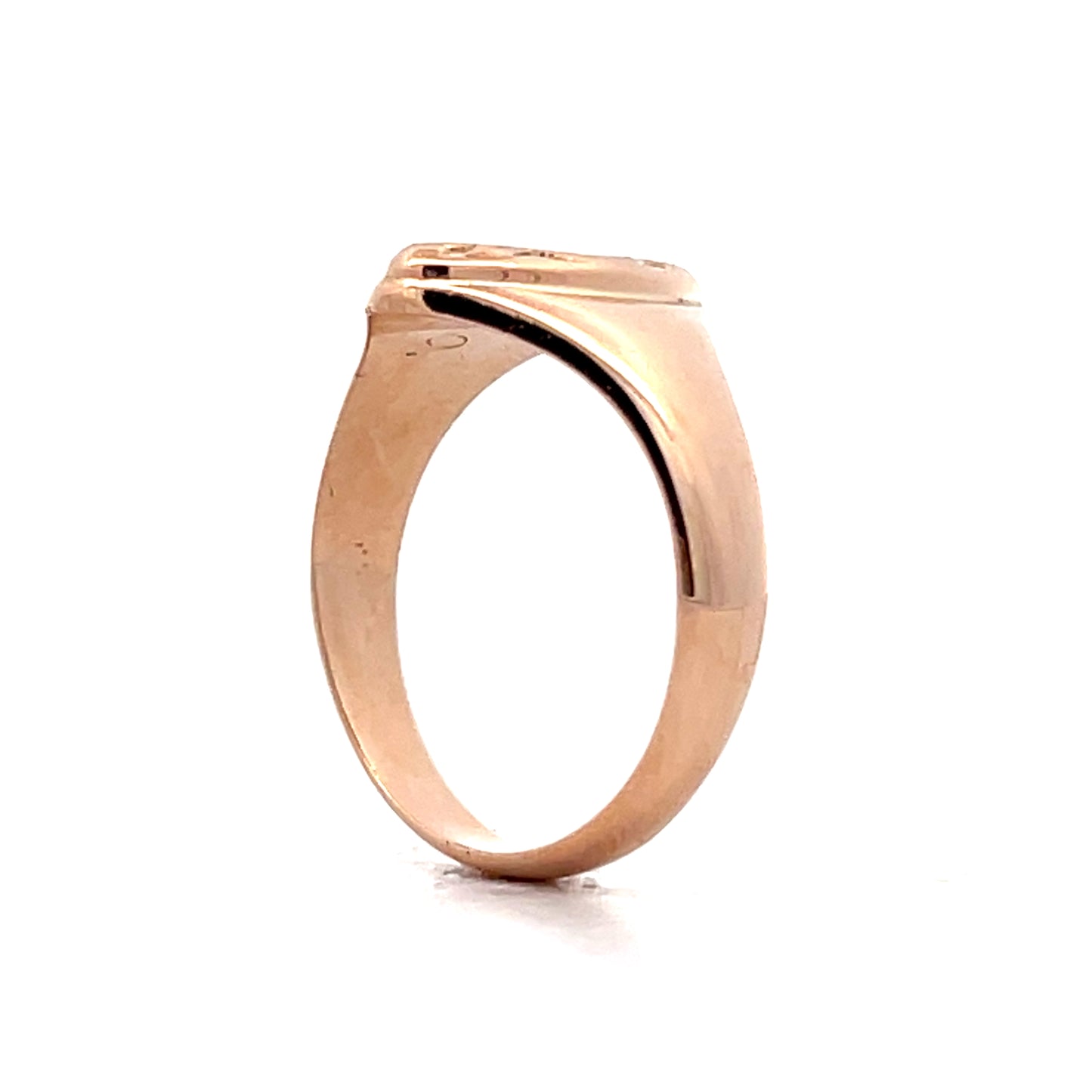 Antique Art Deco Engraved Navette Ring in 10k