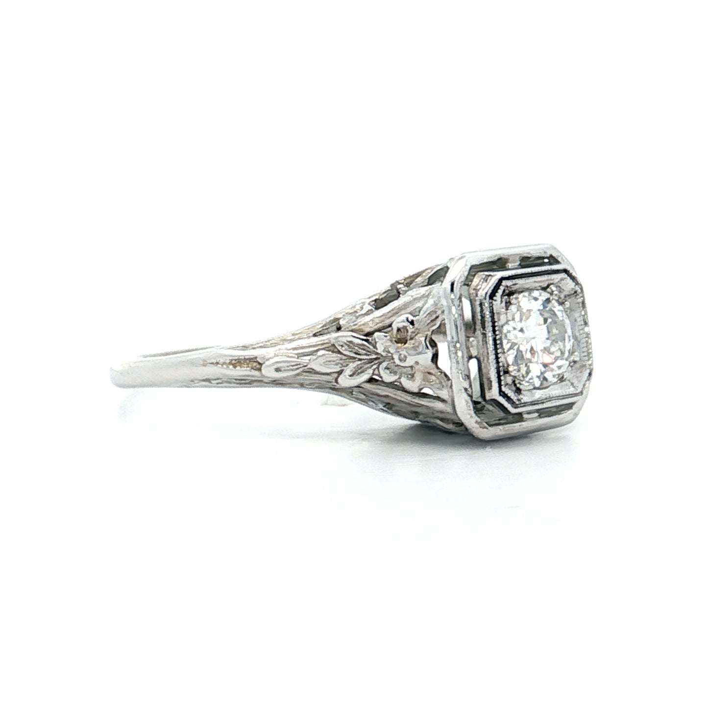 .30 Antique Old European Diamond Engagement Ring 18k