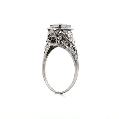 .30 Antique Old European Diamond Engagement Ring 18k