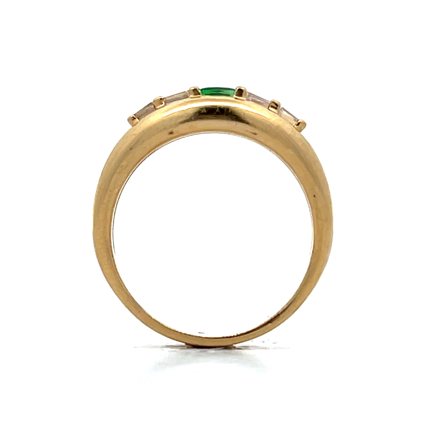 .23 Emerald & Diamond Ring in 14k Yellow Gold