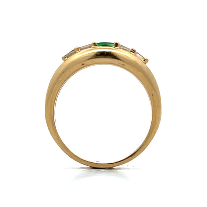 .23 Emerald & Diamond Ring in 14k Yellow Gold