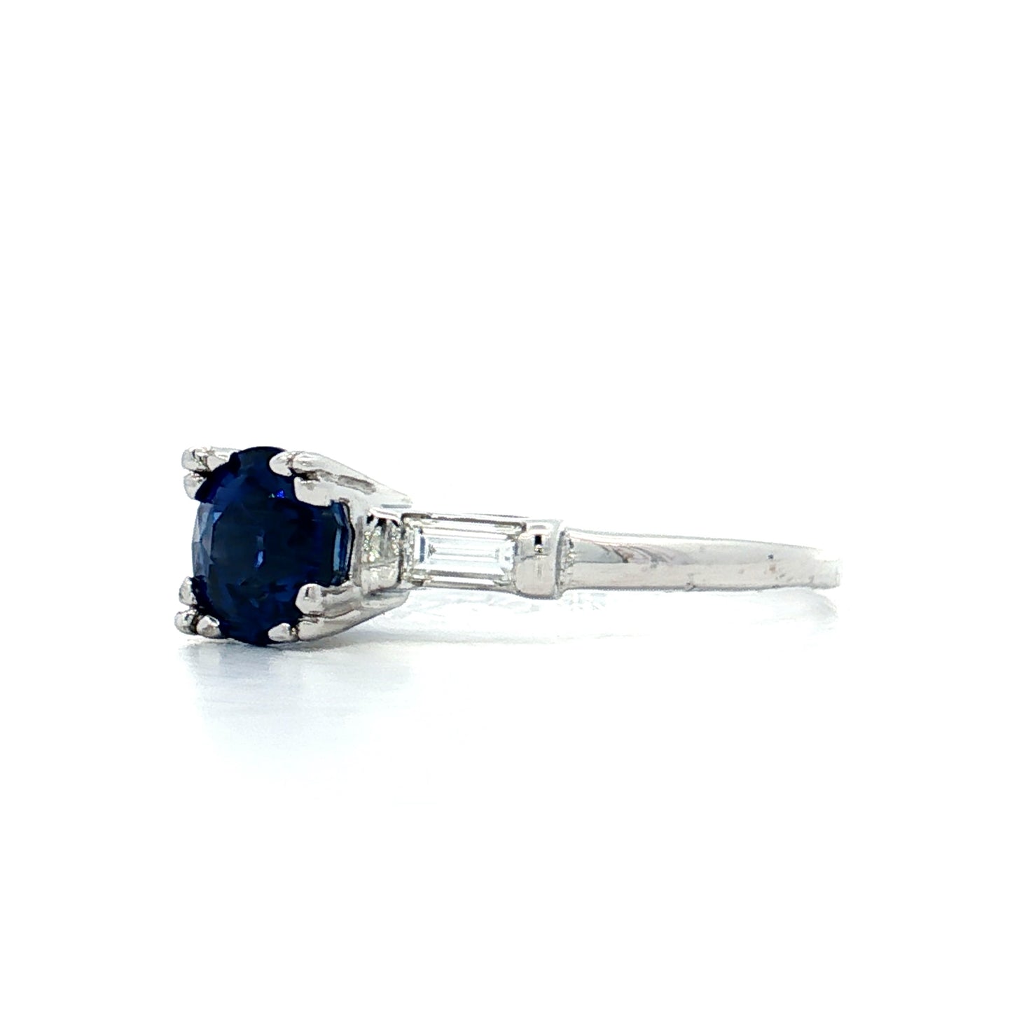 1.39 Vintage Sapphire Engagement Ring in 14k