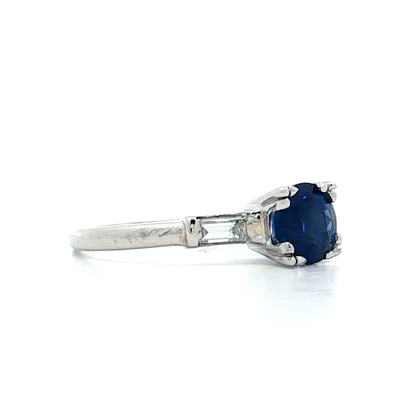 1.39 Vintage Sapphire Engagement Ring in 14k