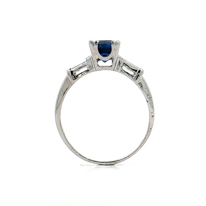 1.39 Vintage Sapphire Engagement Ring in 14k