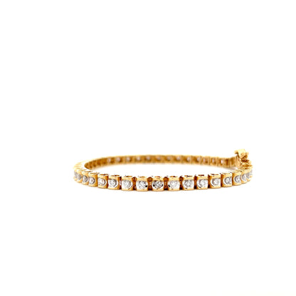 1.35 Bezel Diamond Tennis Bracelet in 14k
