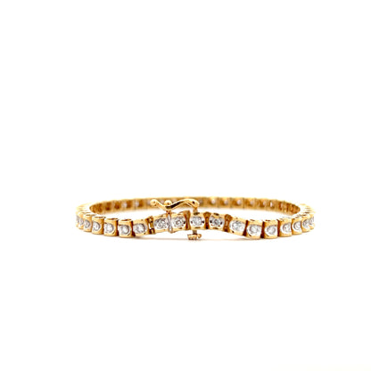 1.35 Bezel Diamond Tennis Bracelet in 14k