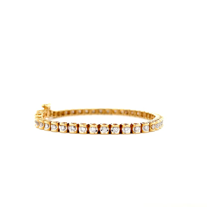 1.35 Bezel Diamond Tennis Bracelet in 14k