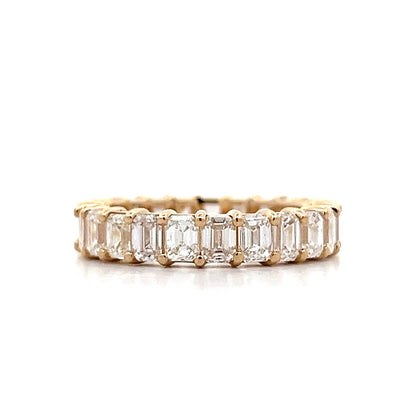 3.76 Emerald Cut Diamond Eternity Band in 14k