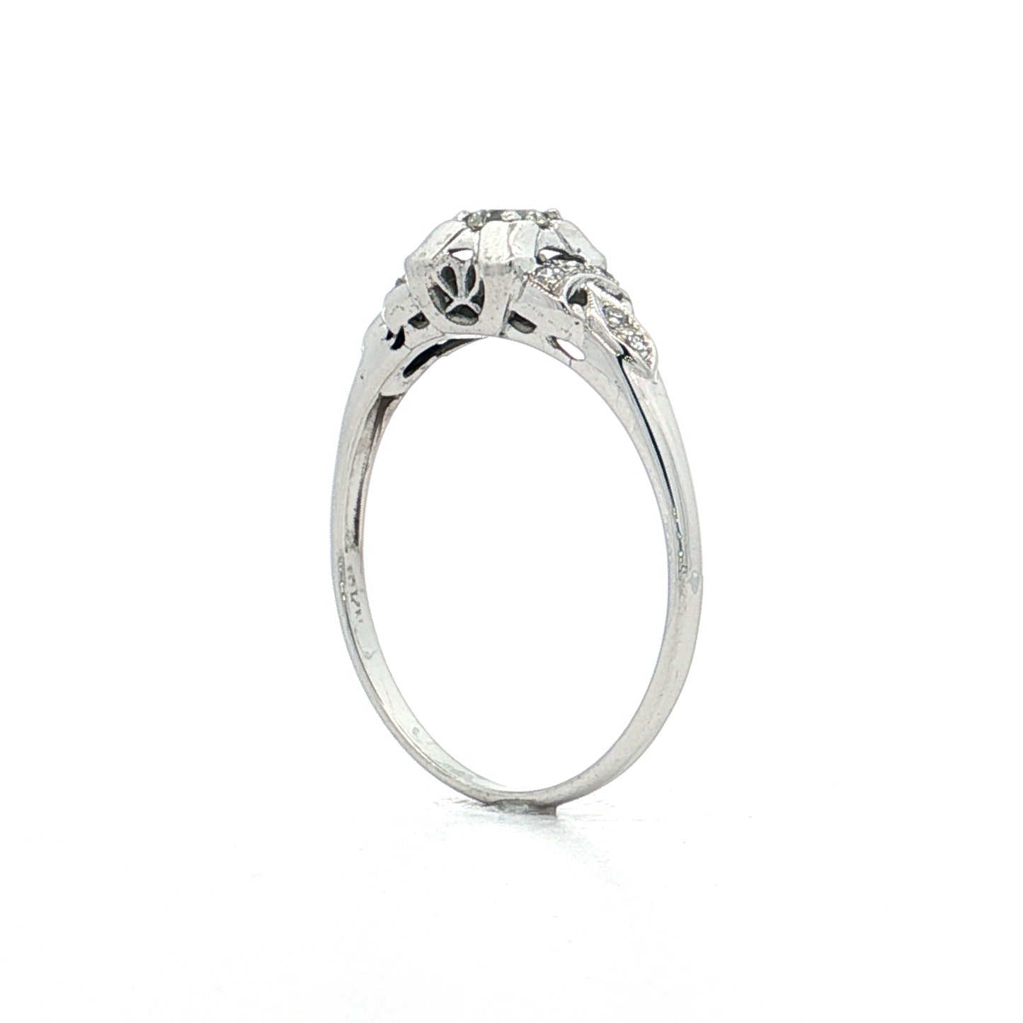 .22 Vintage Deco Diamond Engagement Ring 18k