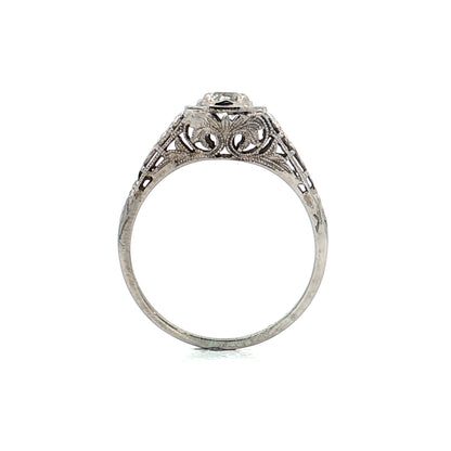 .28 Antique Old European Diamond Engagement Ring 18k