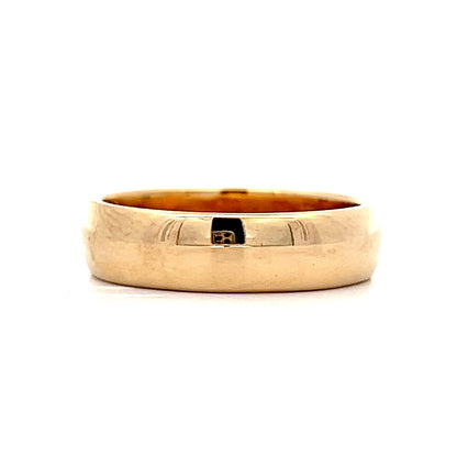 5mm European Style Wedding Band in 14k