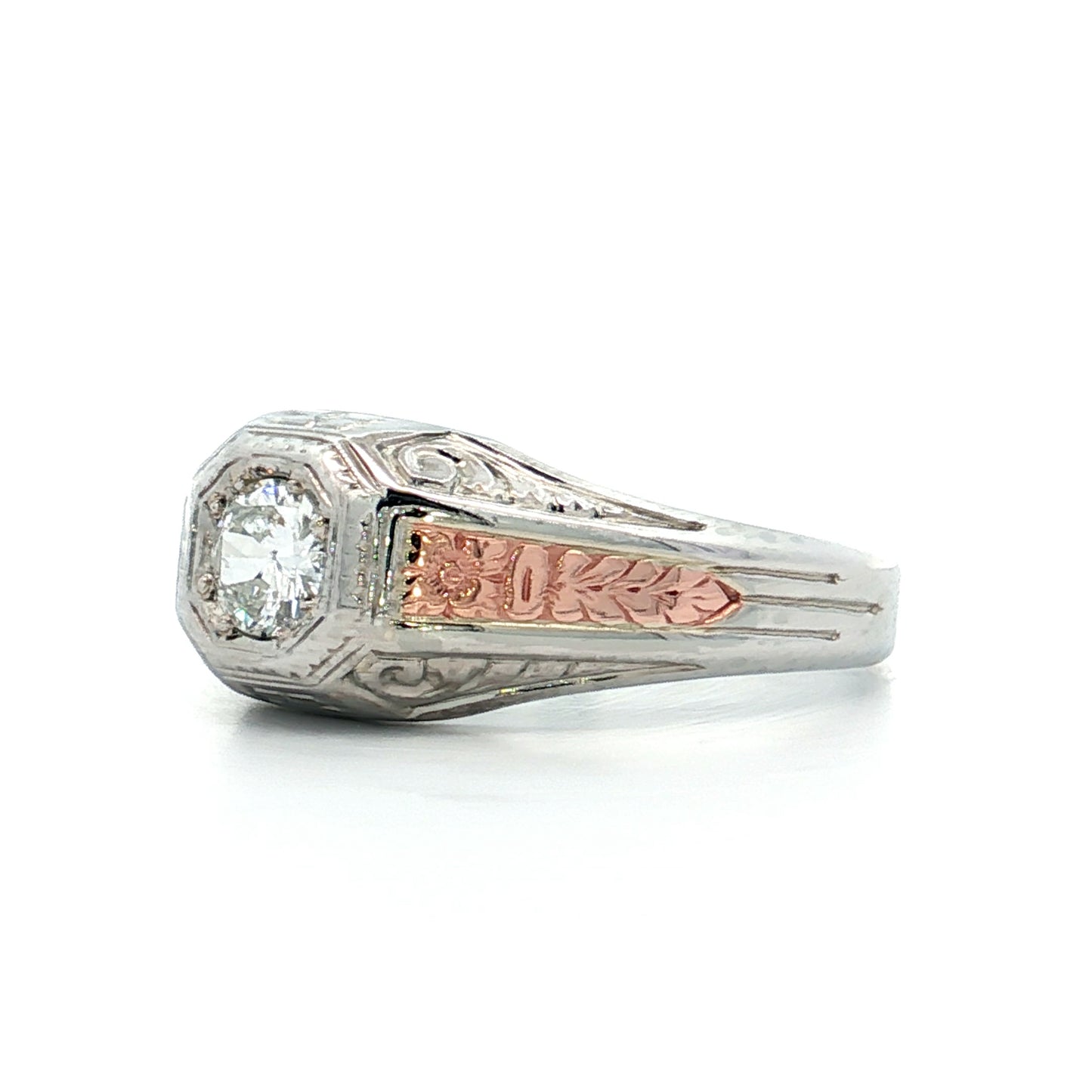 .35 Vintage Art Deco Diamond Engagement Ring 18k