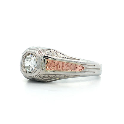 .35 Vintage Art Deco Diamond Engagement Ring 18k