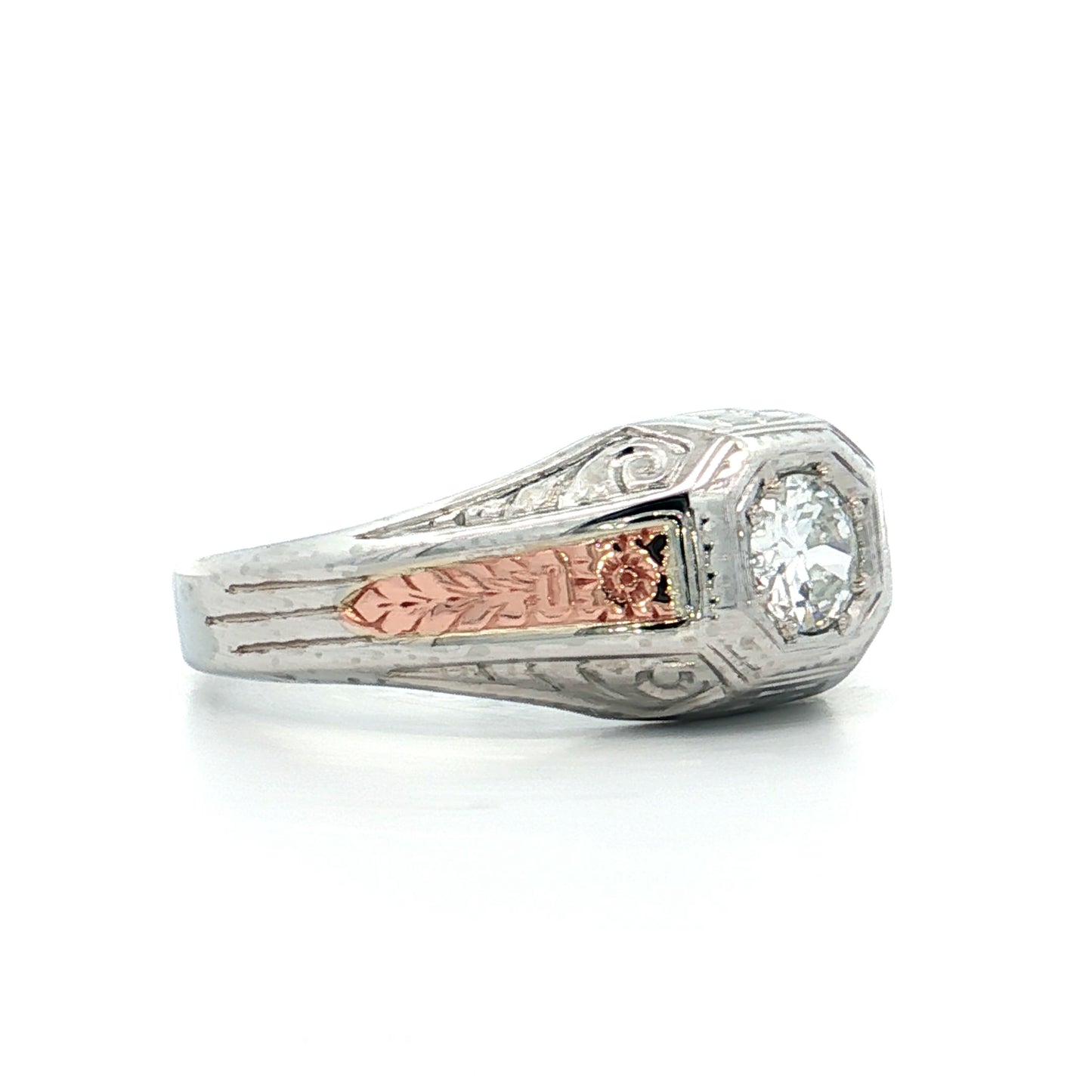 .35 Vintage Art Deco Diamond Engagement Ring 18k