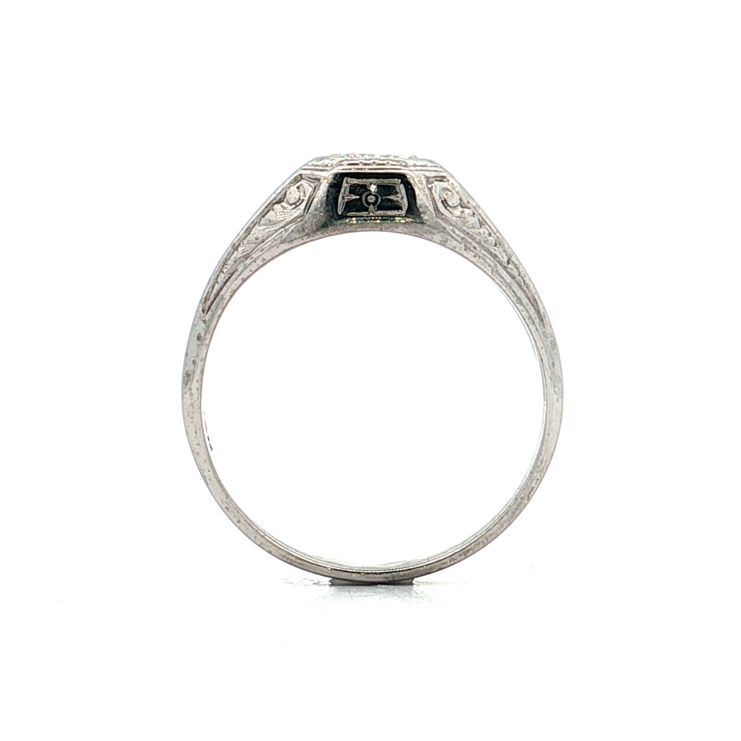 .35 Vintage Art Deco Diamond Engagement Ring 18k