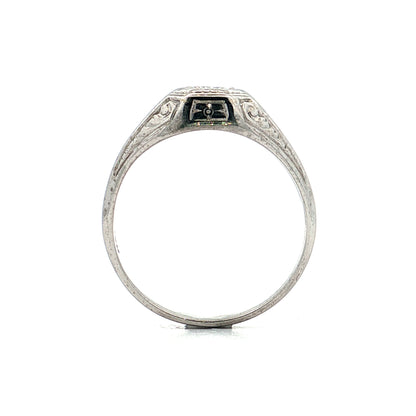 .35 Vintage Art Deco Diamond Engagement Ring 18k