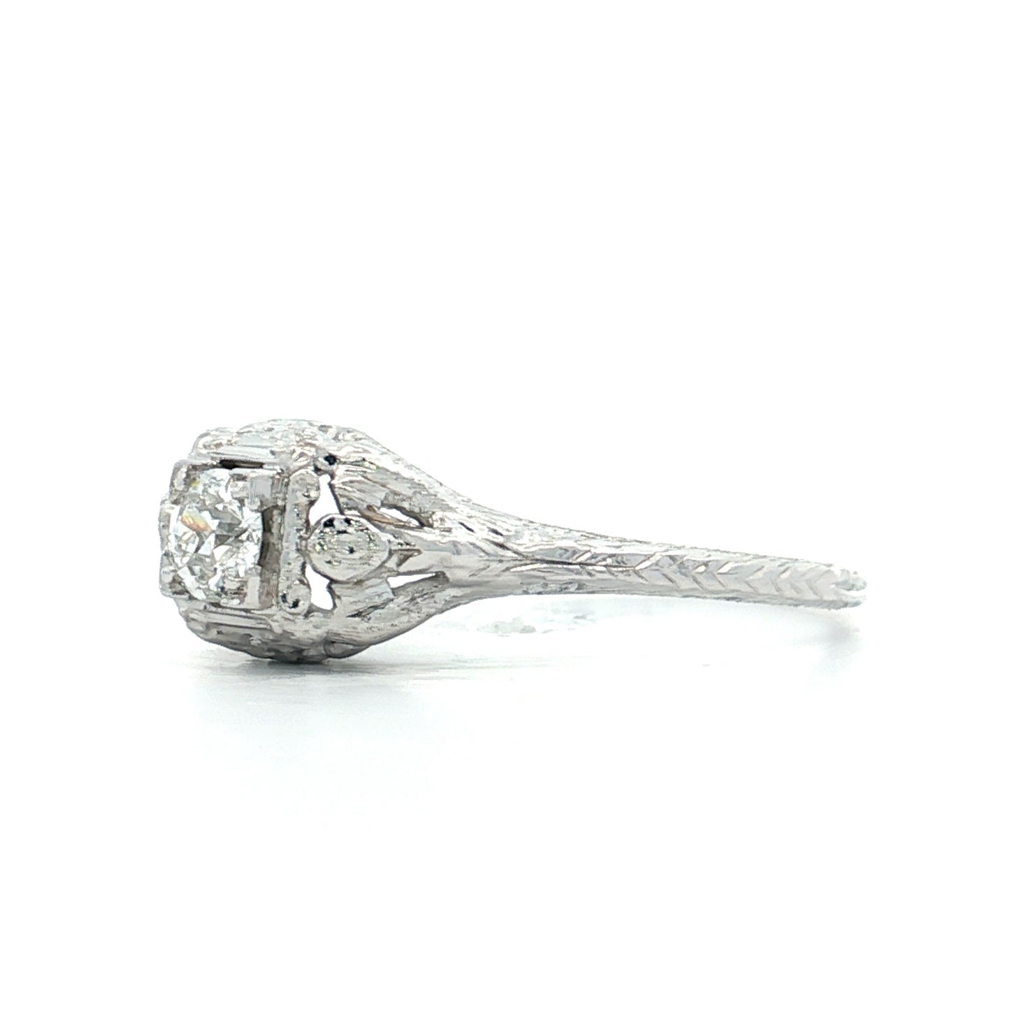 .30 Vintage Deco Diamond Engagement Ring 18k