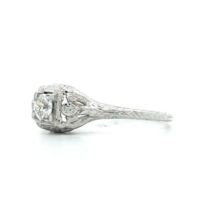 .30 Vintage Deco Diamond Engagement Ring 18k