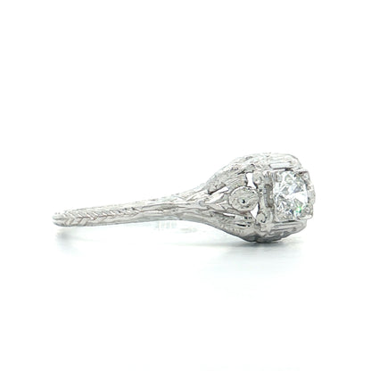 .30 Vintage Deco Diamond Engagement Ring 18k