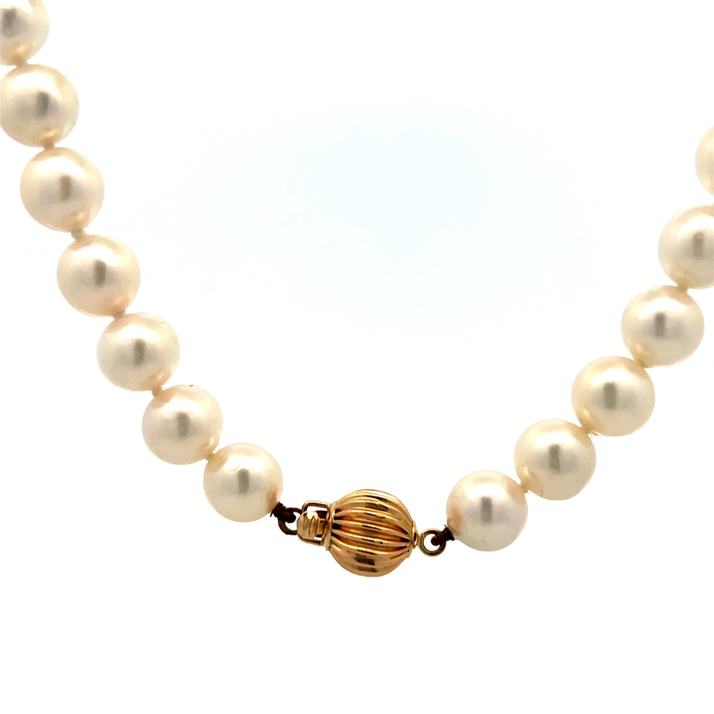 16" Cultured Pearl Necklace in 14k Yellow Gold
