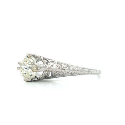 .99 Vintage Deco Diamond Engagement Ring 18k
