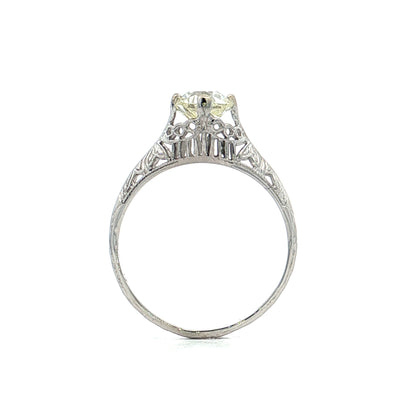 .99 Vintage Deco Diamond Engagement Ring 18k