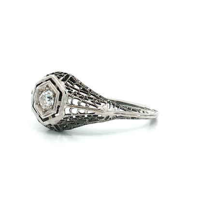.15 Vintage Art Deco Diamond Engagement Ring 18k