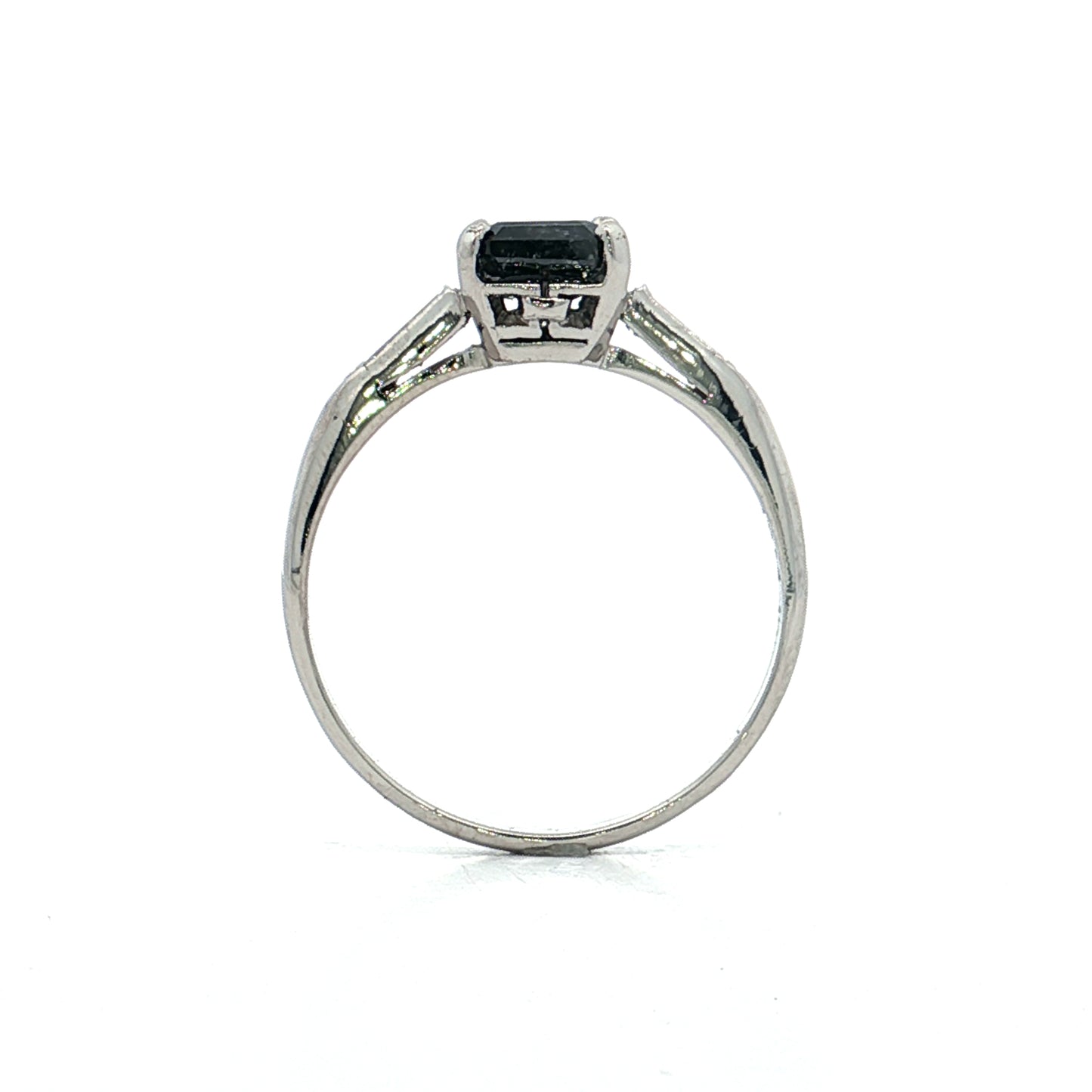 1.53 Salt & Pepper Diamond Engagement Ring Platinum