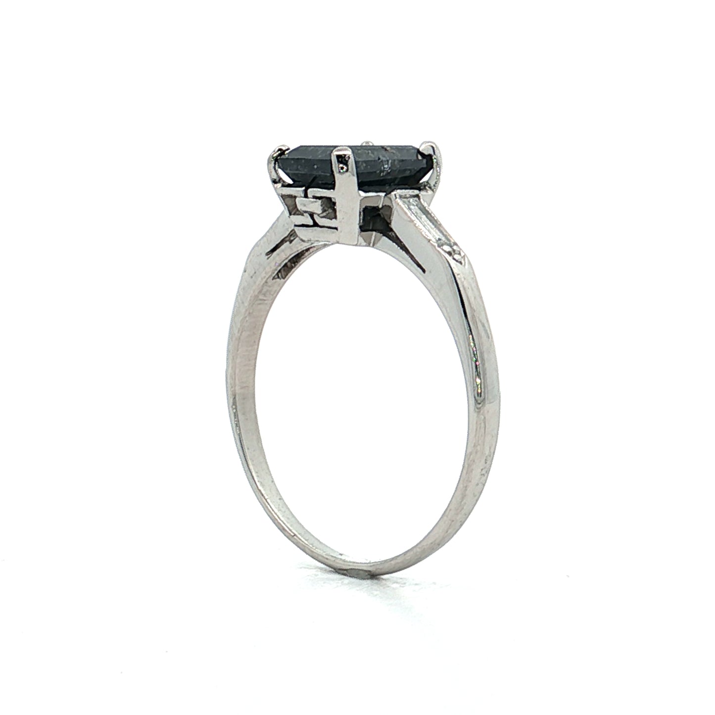 1.53 Salt & Pepper Diamond Engagement Ring Platinum