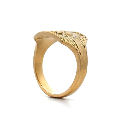 Mens Skull & Crossbones Momento Mori Ring in 18k