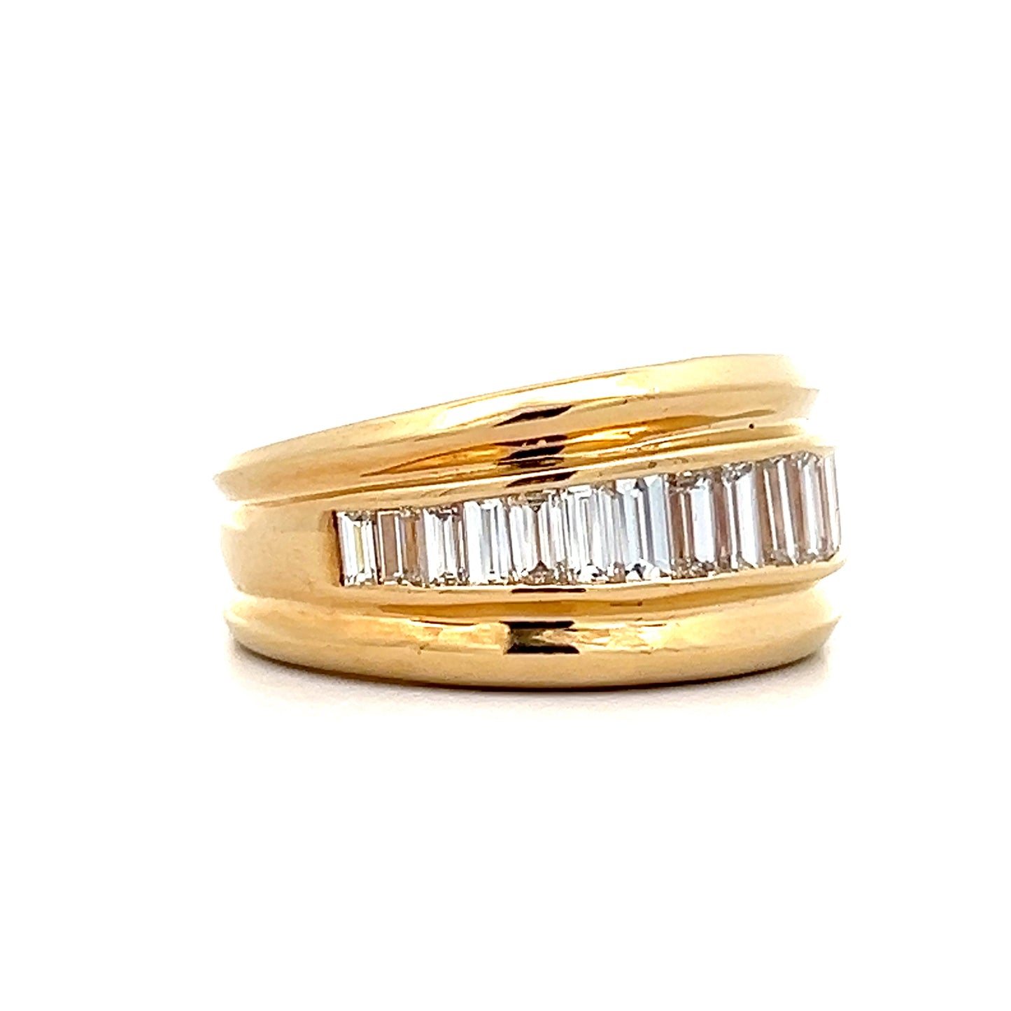 1.08 Baguette Diamond Stacking Ring in 14k