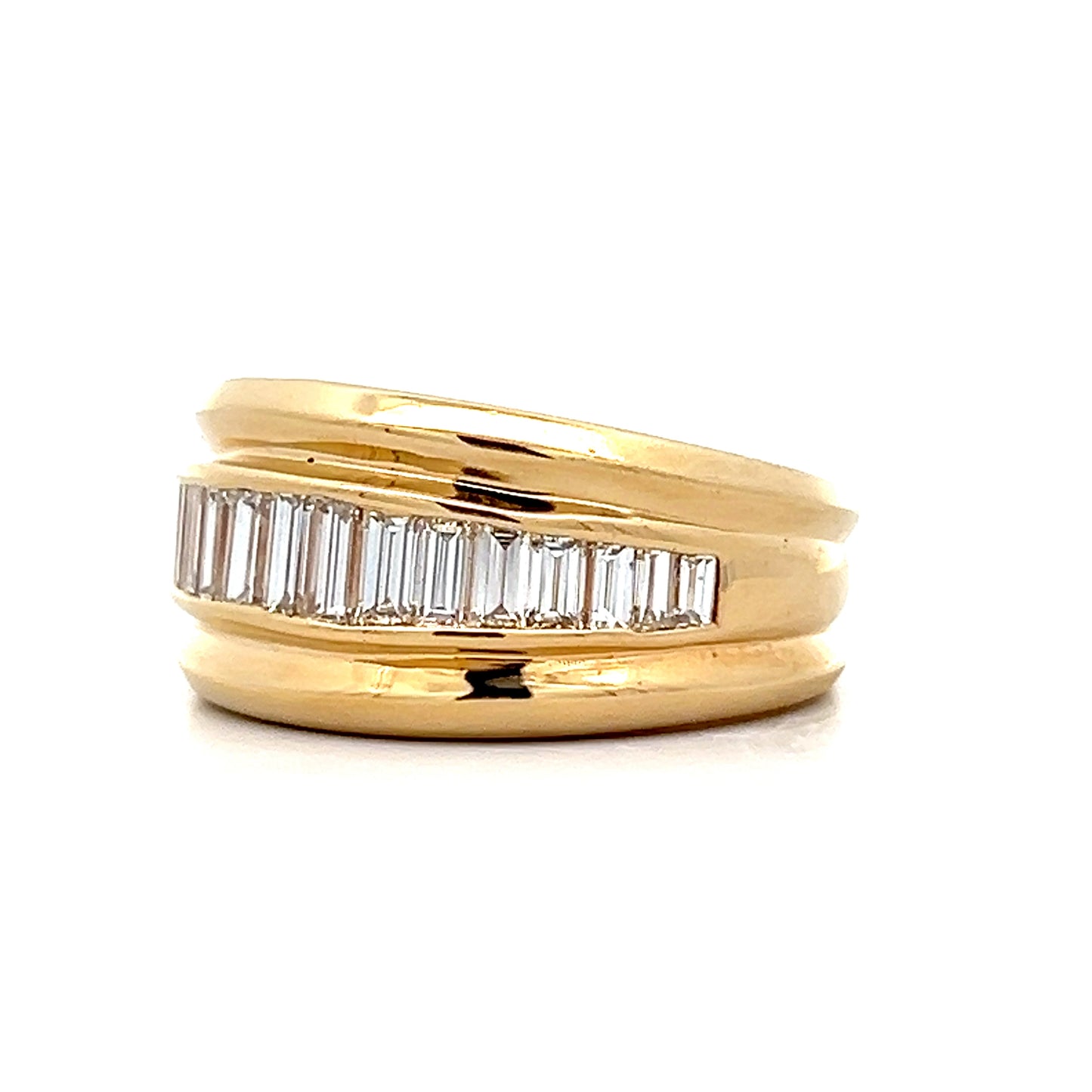 1.08 Baguette Diamond Stacking Ring in 14k