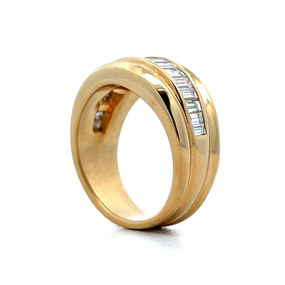 1.08 Baguette Diamond Stacking Ring in 14k