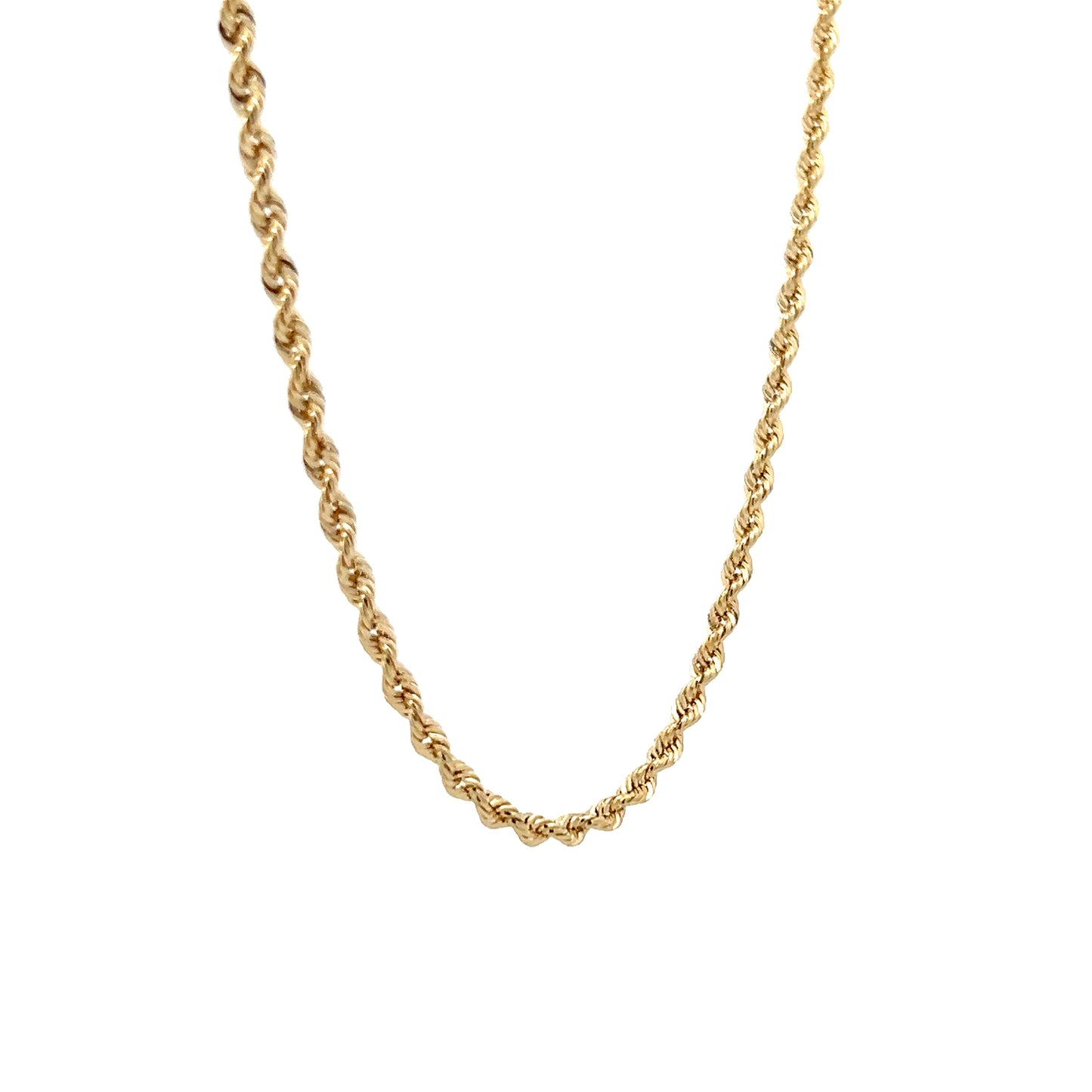 18" Twisted Woven Link Necklace in 14k Yellow Gold