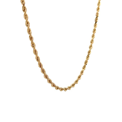 16" Twisted Rope Chain Necklace in 14k Yellow Gold